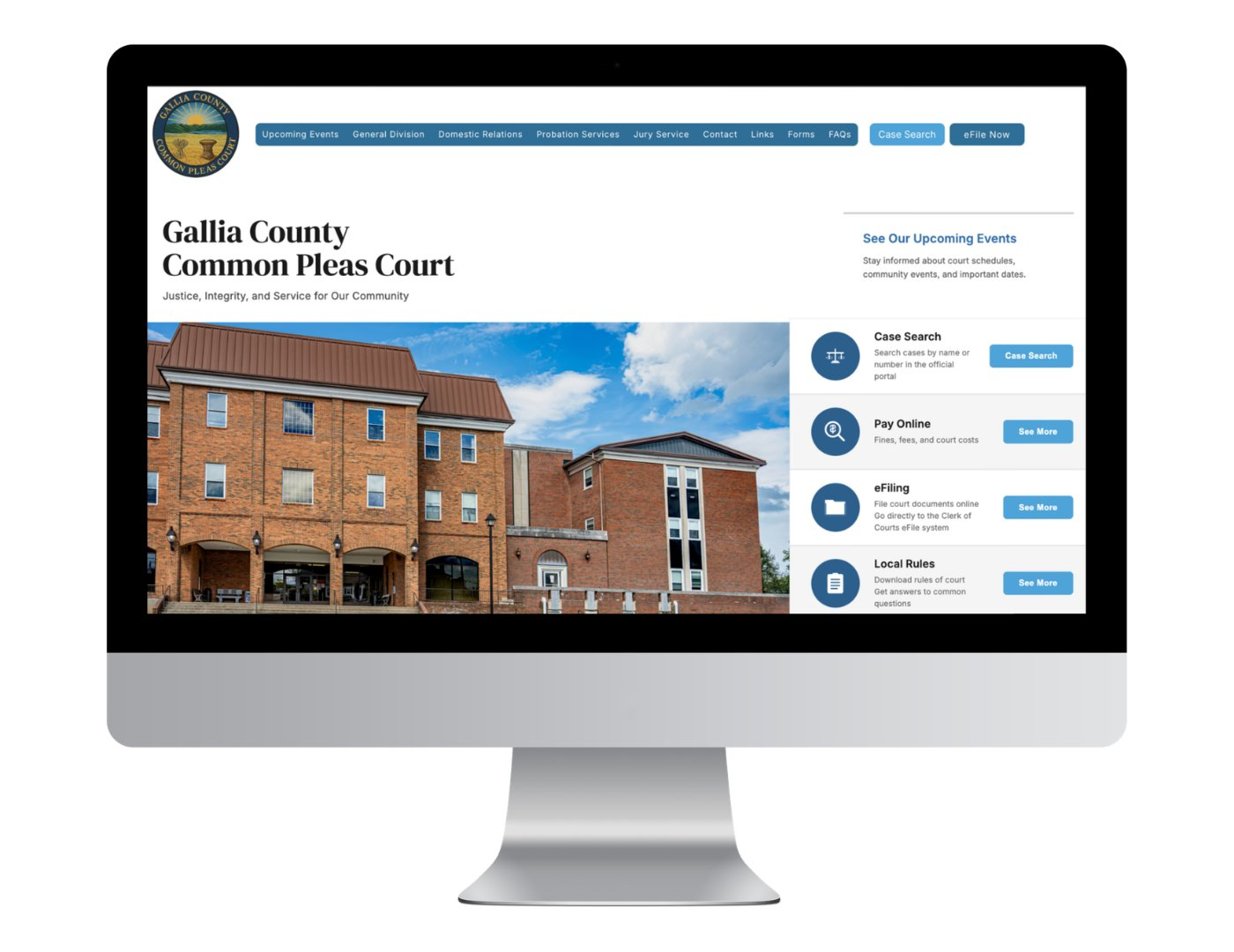 Gallia County Court website mockup