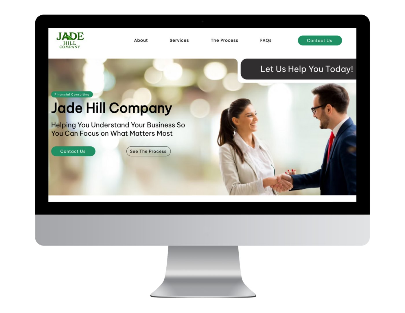 Jade Hill website mockup